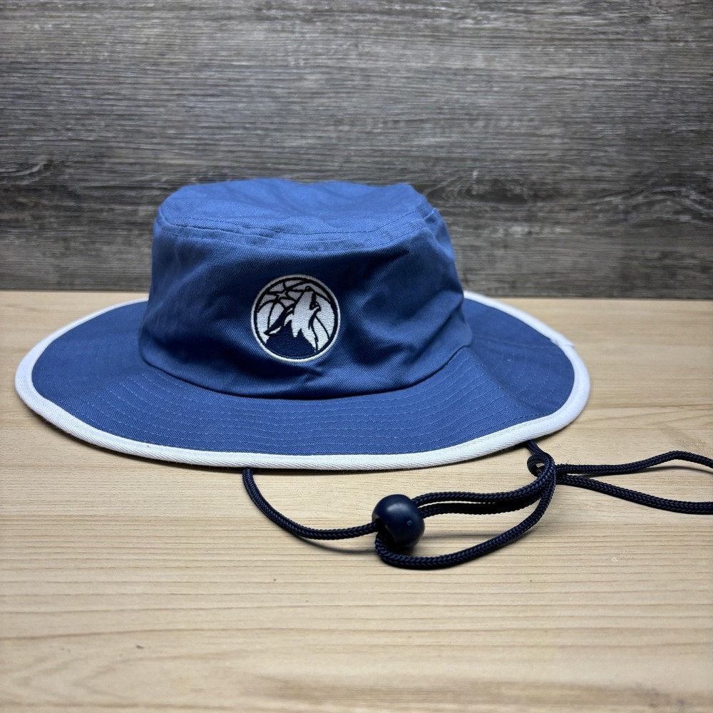 Minnesota Timberwolves Hat Bucket Strap Back Blue White Boonie Jack Link's Mens